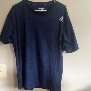Reebok Men's Neptune Crewneck T-Shirt with Short Sleeves Large blue workout